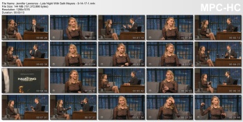 Jennifer Lawrence - Late Night With Seth Meyers - 9-14-17